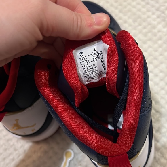 Nike Jordan Flight 45 High Blue & Red GS Sneaker CZ8768-400 - Youth Size 5 - Picture 10 of 10